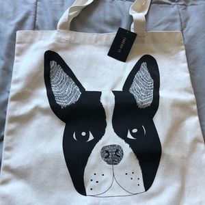 Forever 21 Boston Terrier Tote Canvas Bag